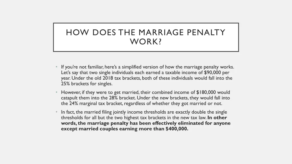 how does the marriage penalty work