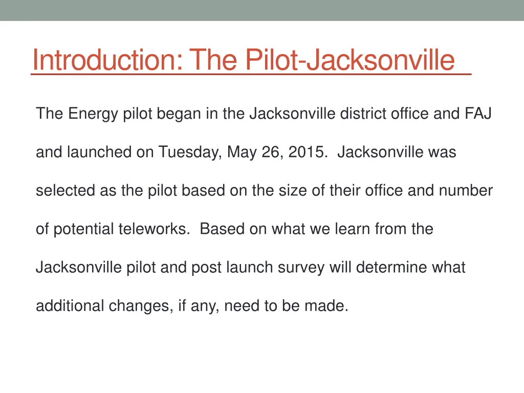 introduction the pilot jacksonville