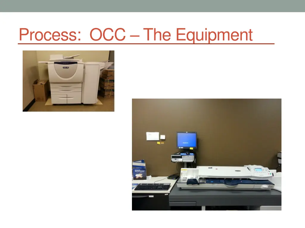 process occ the equipment