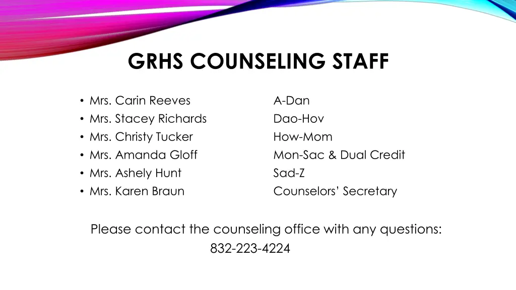 grhs counseling staff