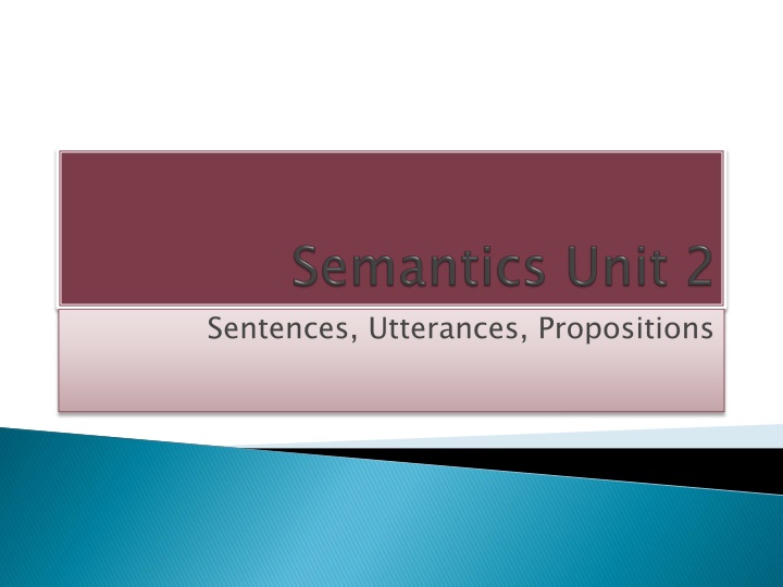 sentences utterances propositions