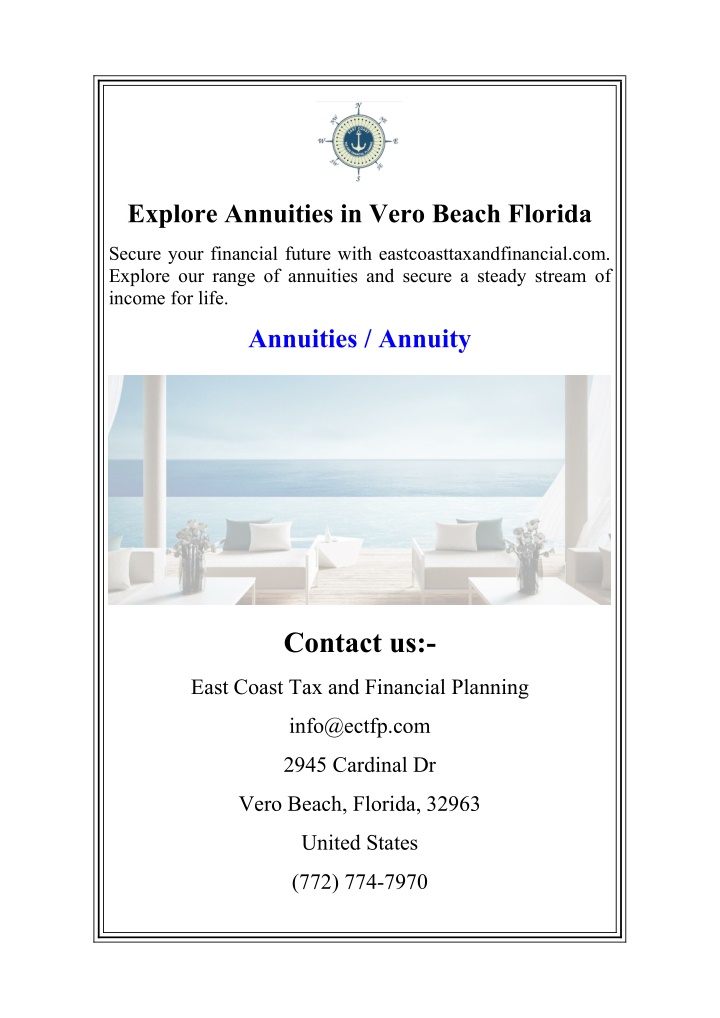 explore annuities in vero beach florida