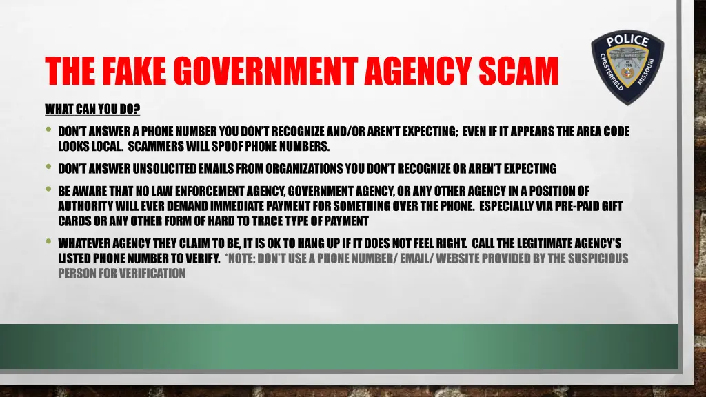 the fake government agency scam 2