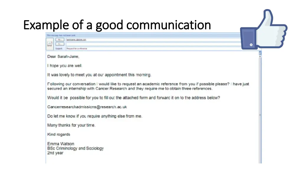 example of a good communication example of a good