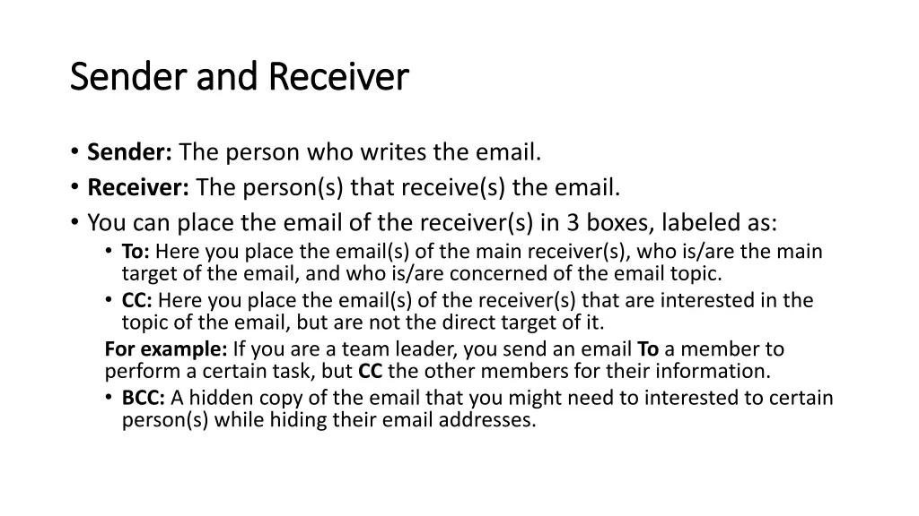 sender and receiver sender and receiver