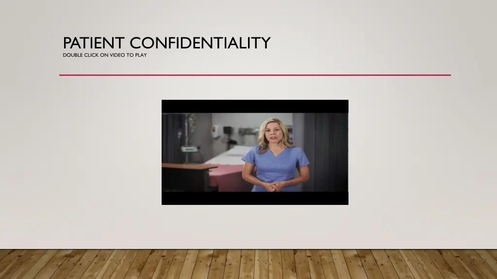 patient confidentiality double click on video