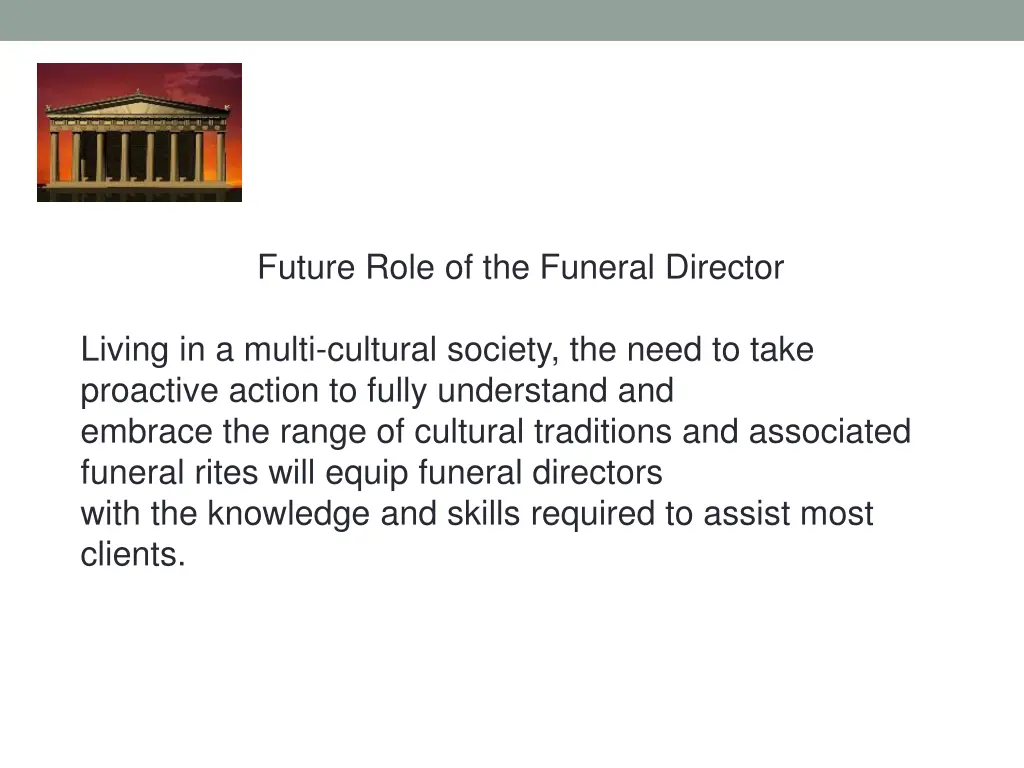 future role of the funeral director