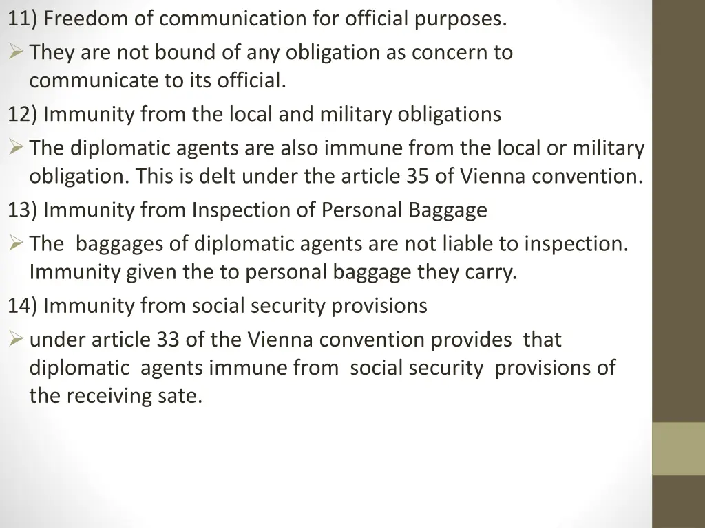 11 freedom of communication for official purposes