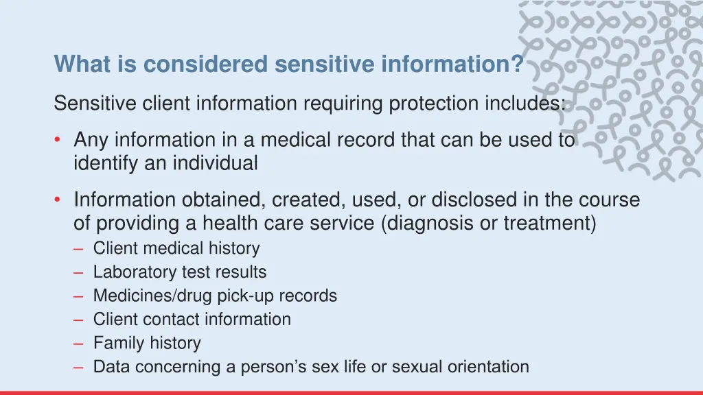 what is considered sensitive information