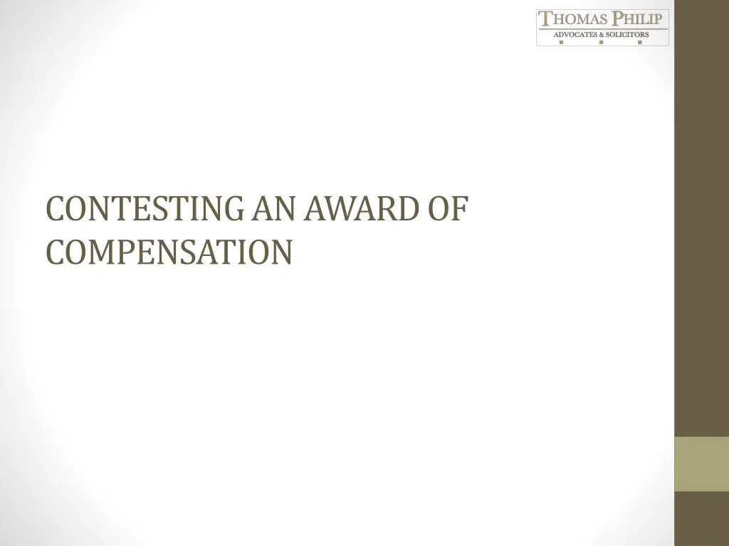 contesting an award of compensation