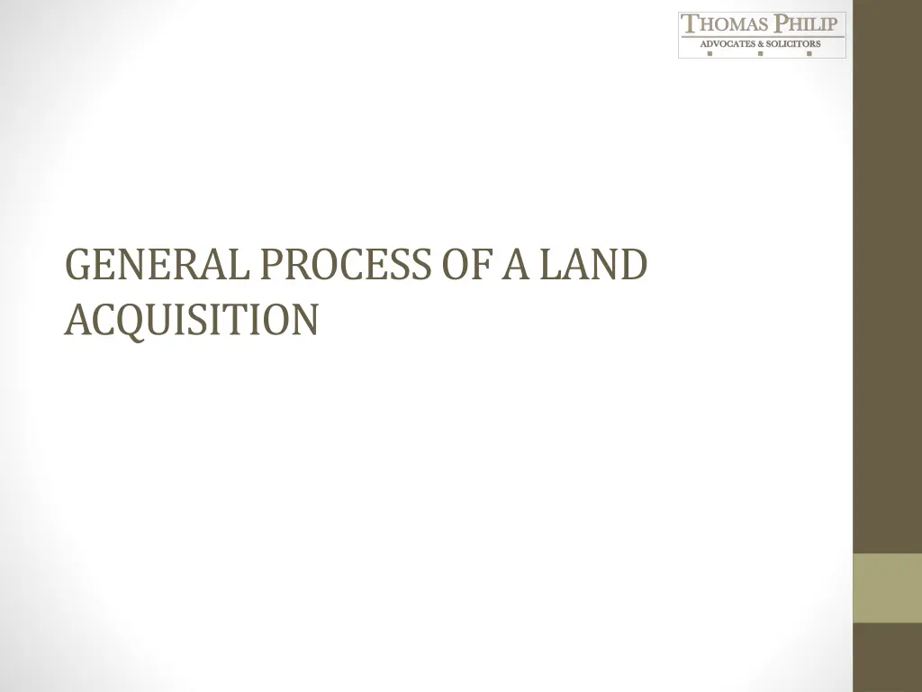 general process of a land acquisition