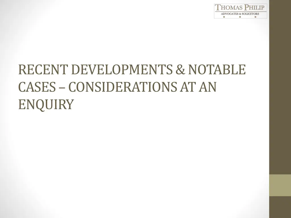 recent developments notable cases considerations