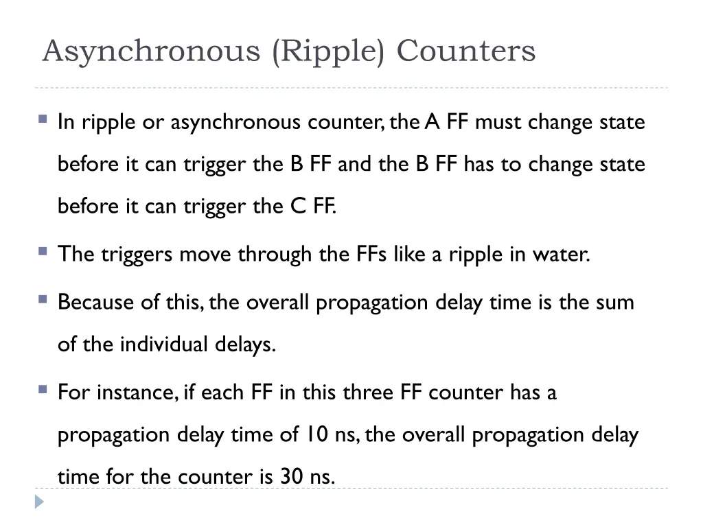 asynchronous ripple counters 1