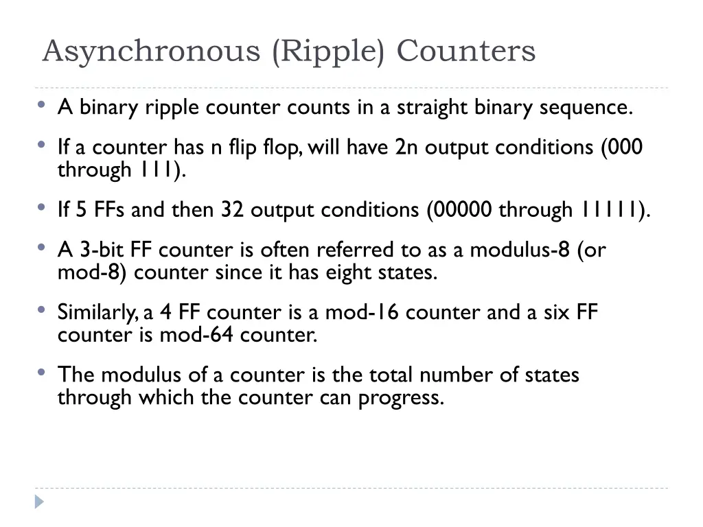 asynchronous ripple counters 2