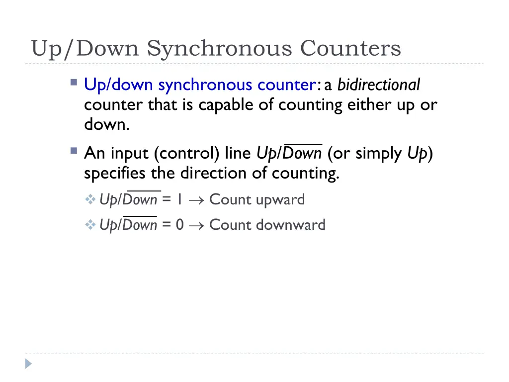 up down synchronous counters up down synchronous