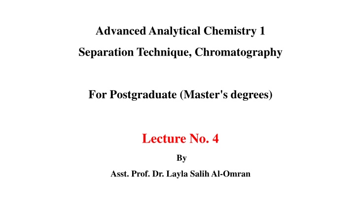 advanced analytical chemistry 1