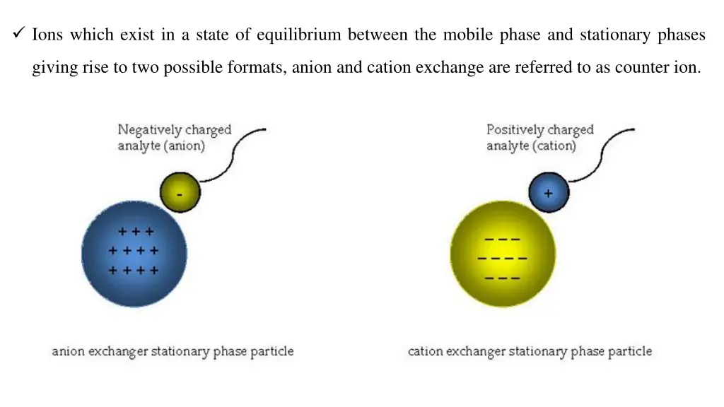 ions which exist in a state of equilibrium