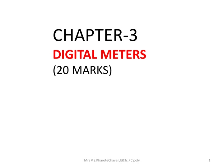 chapter 3 digital meters 20 marks