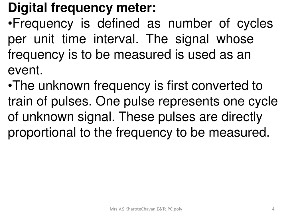 digital frequency meter frequency is defined