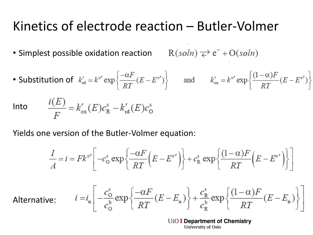 kinetics of electrode reaction butler volmer 1