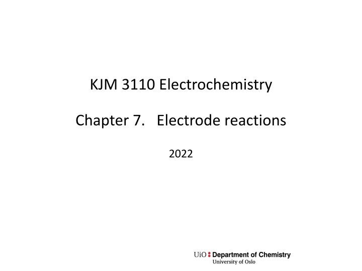 kjm 3110 electrochemistry