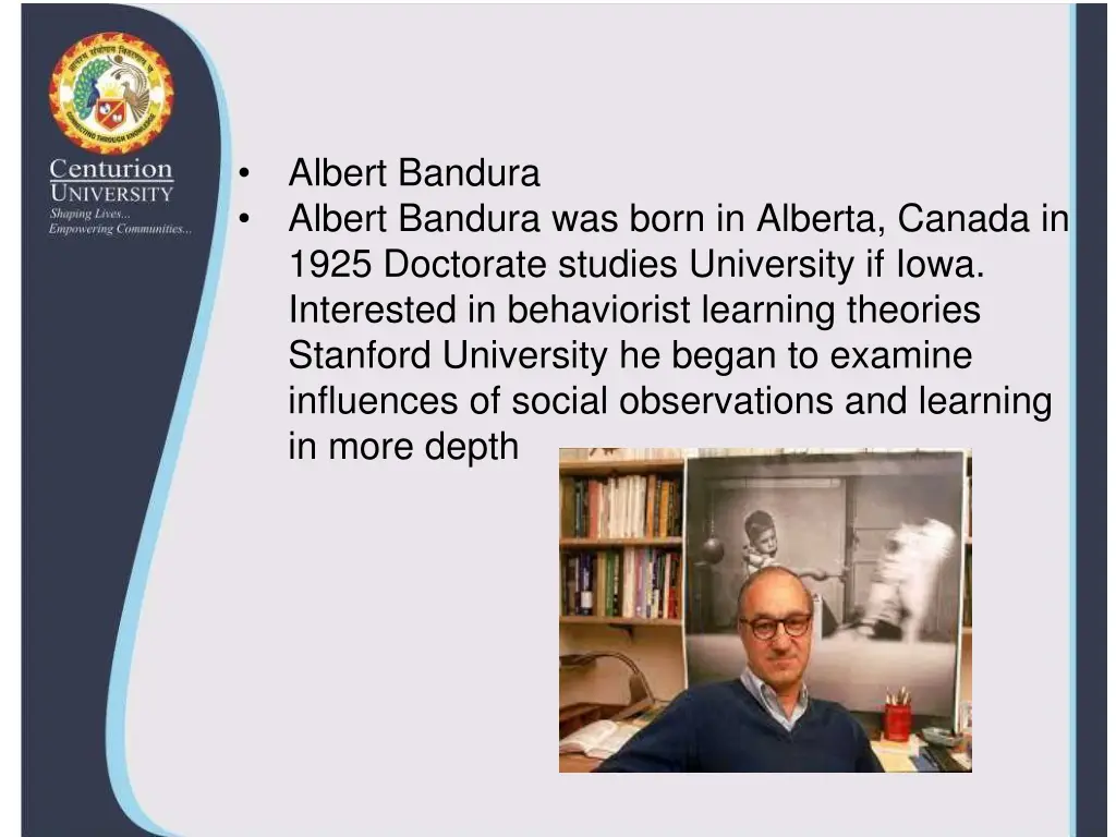 albert bandura albert bandura was born in alberta