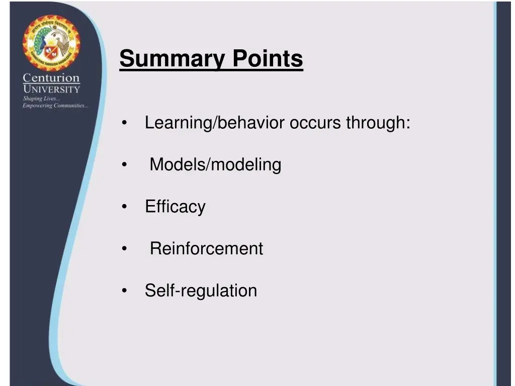 summary points