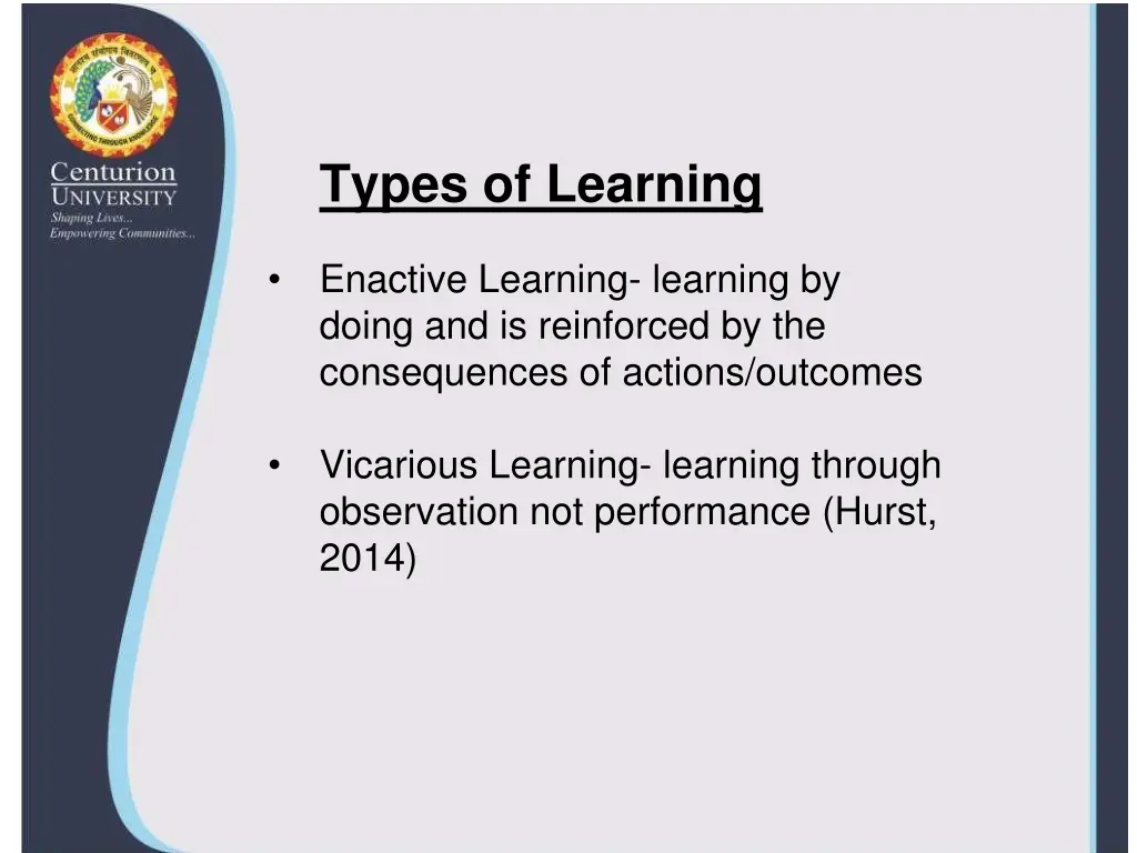 types of learning