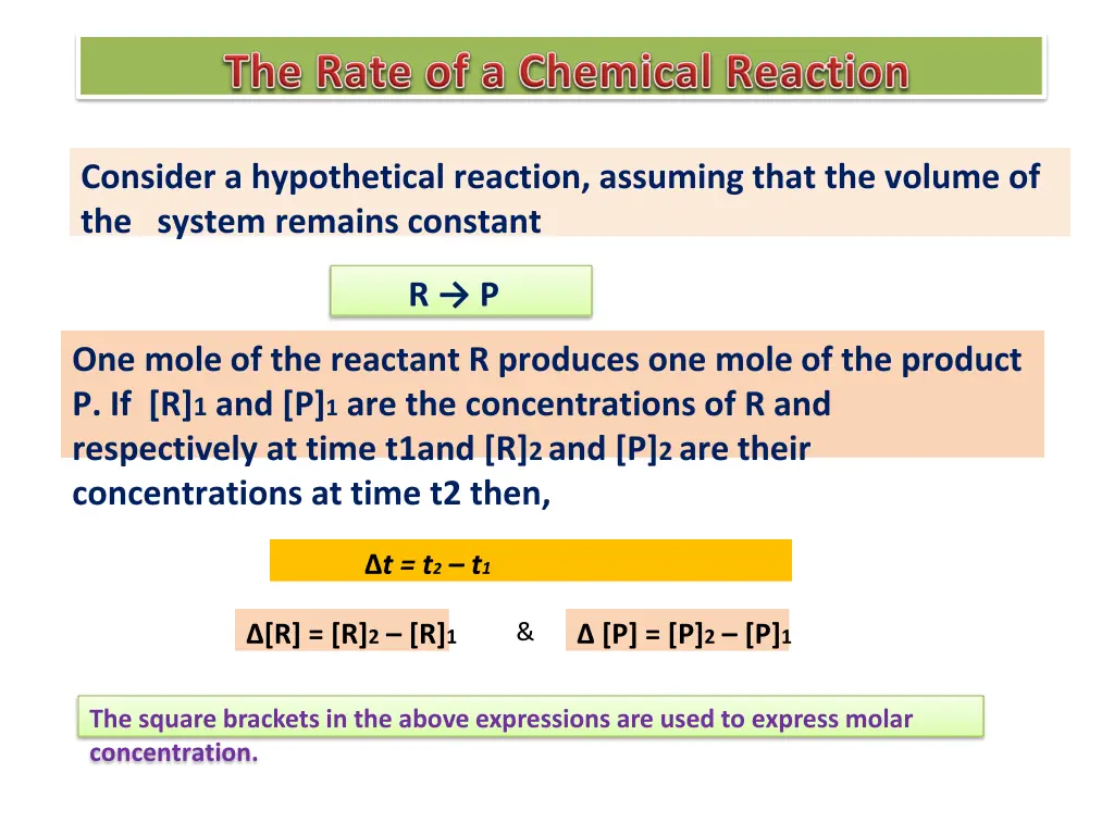 consider a hypothetical reaction assuming that