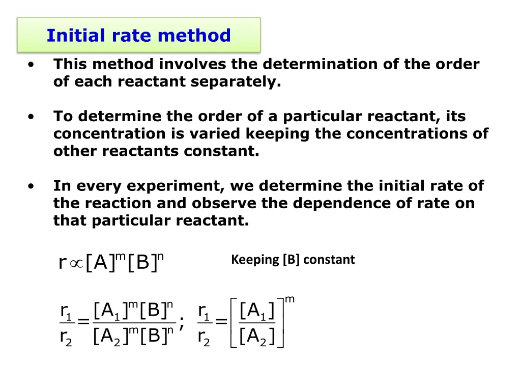 initial rate method