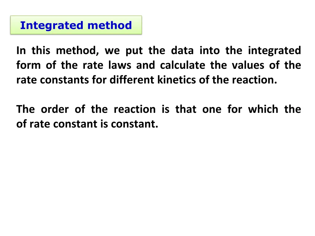 integrated method