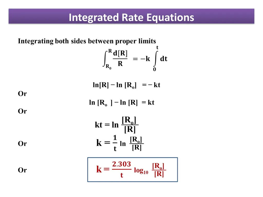 integrated rate equations 4