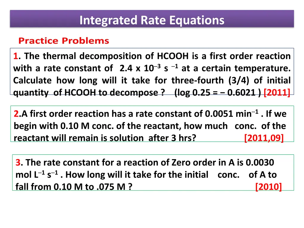 integrated rate equations 6