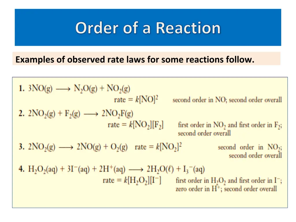 order of a reaction 1