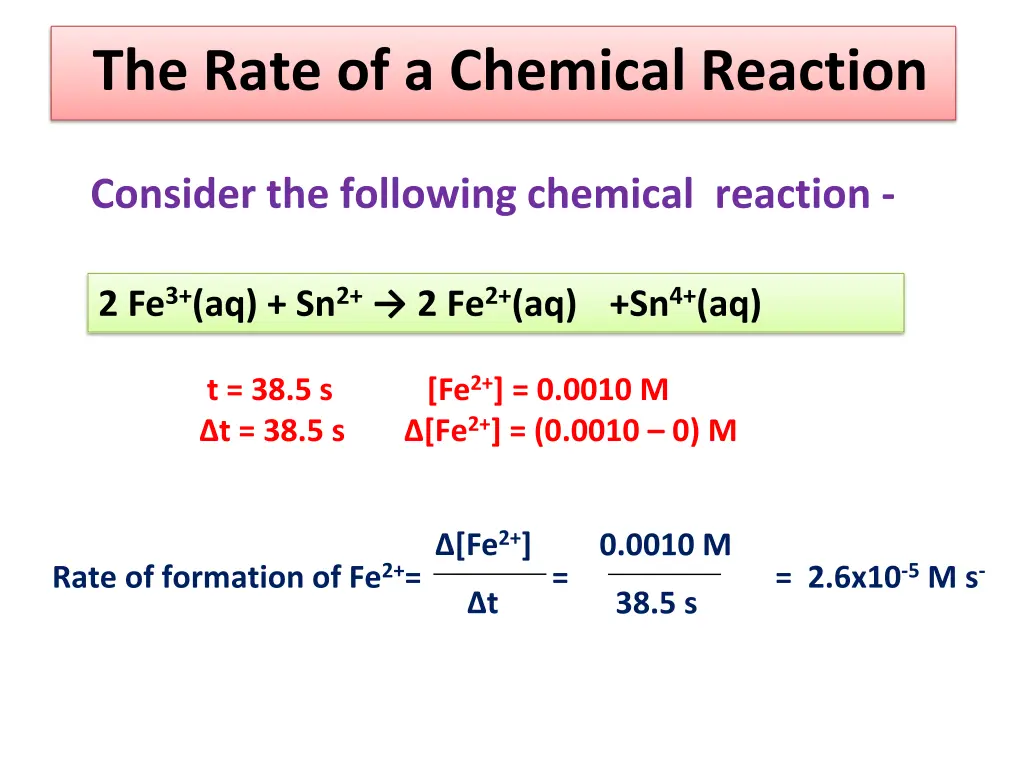 the rate of a chemical reaction