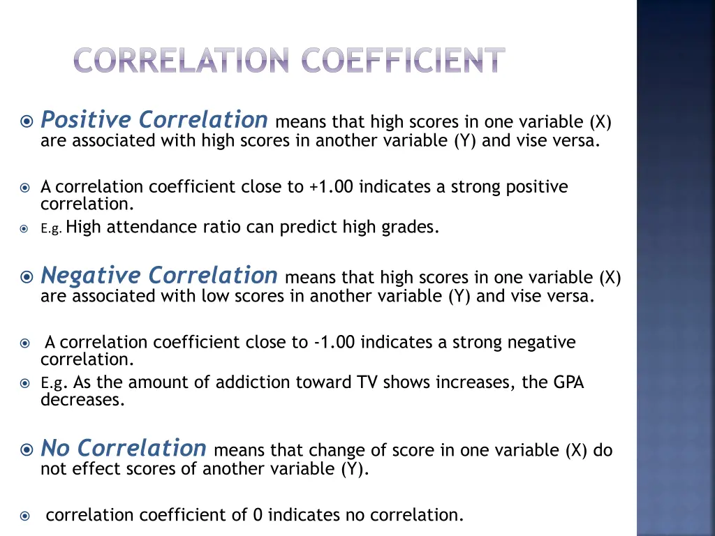 correlation coefficient 1