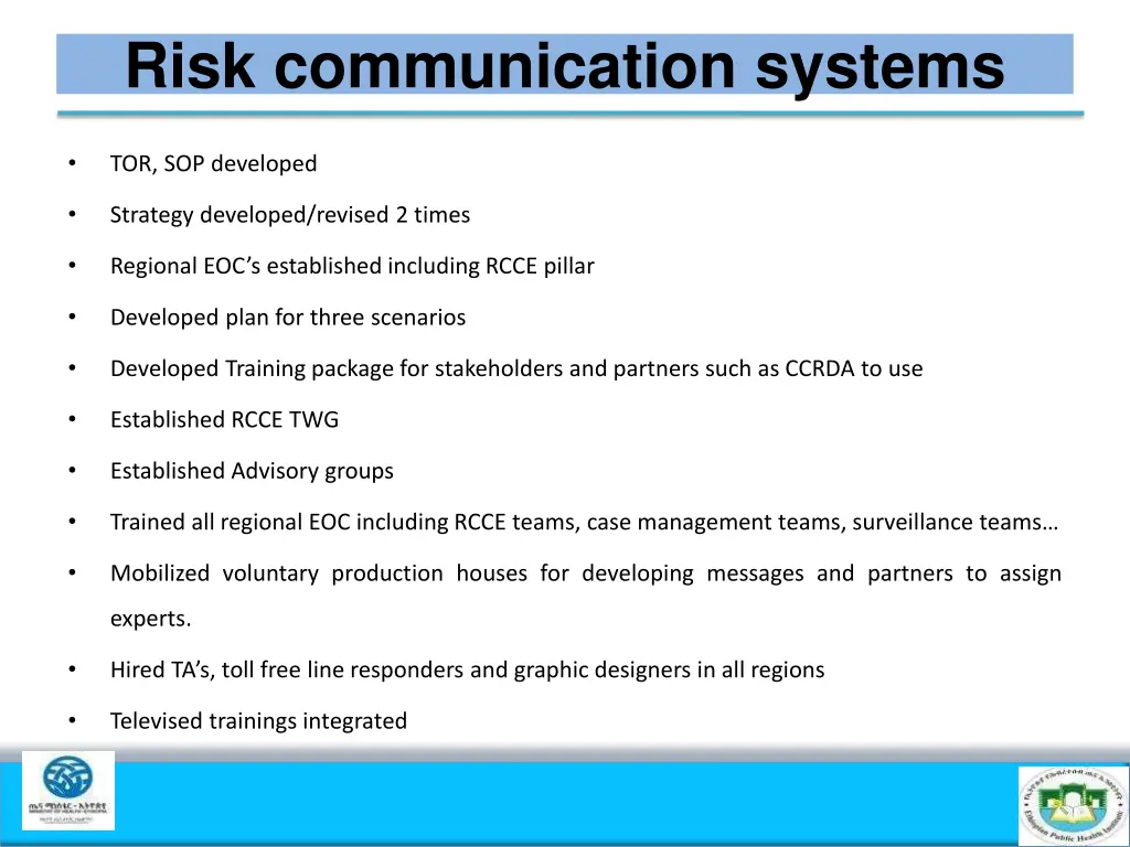 risk communication systems