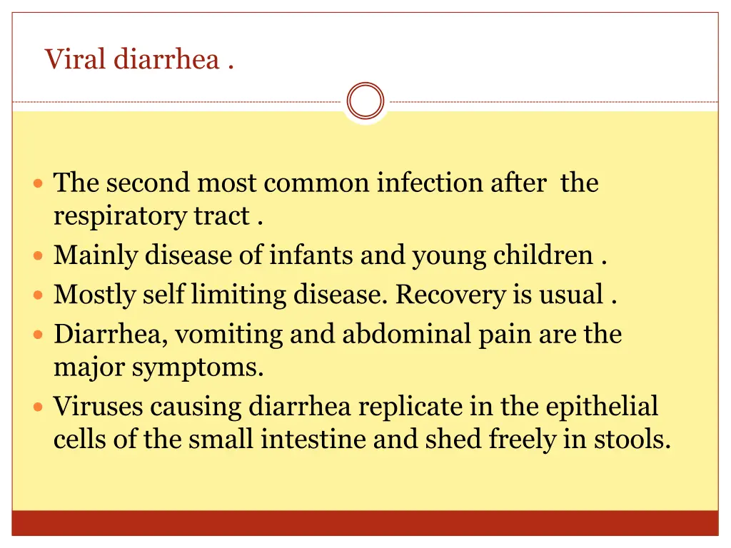 viral diarrhea