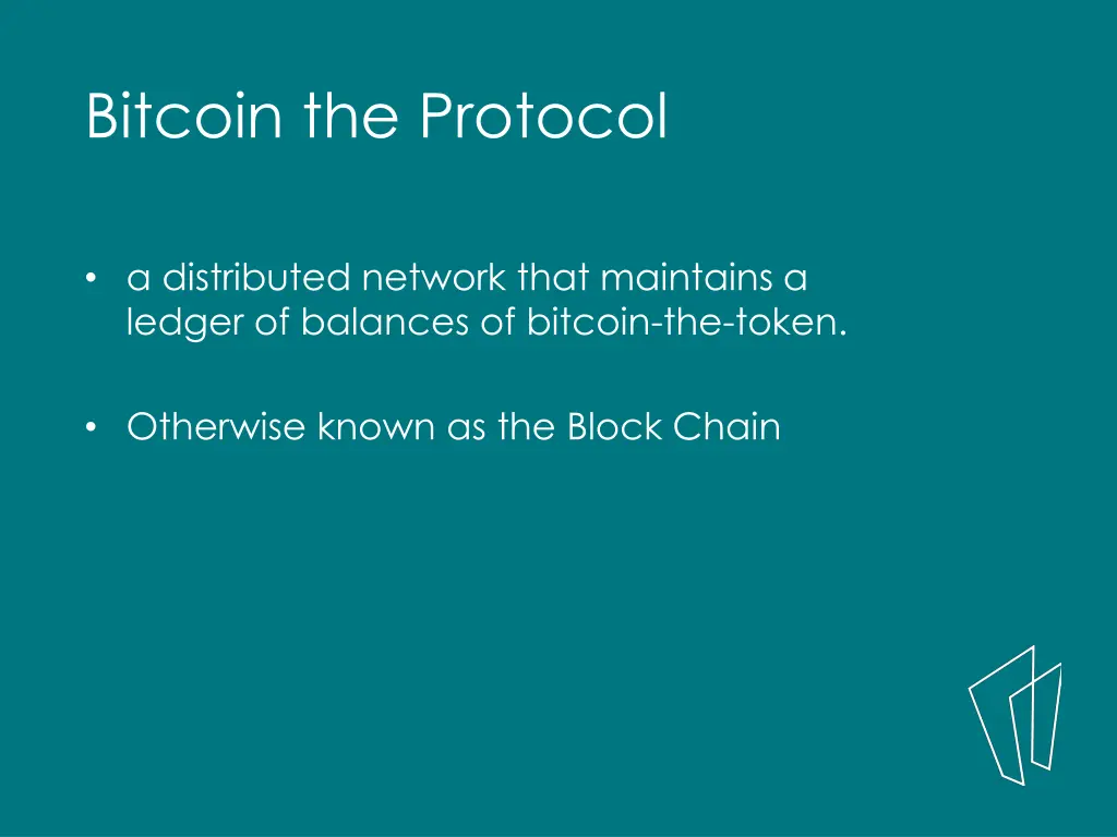 bitcoin the protocol