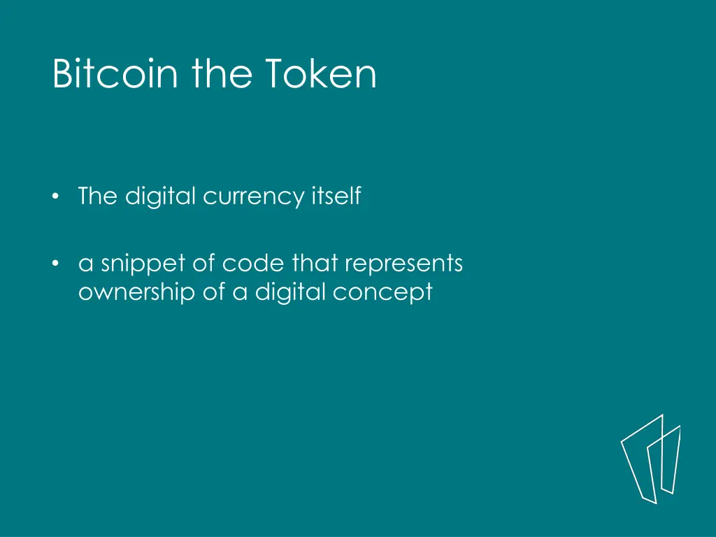 bitcoin the token