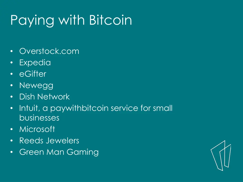 paying with bitcoin