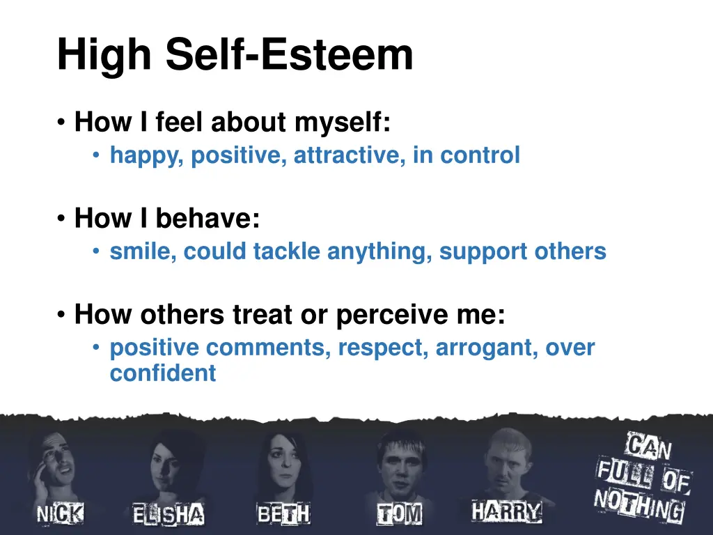 high self esteem