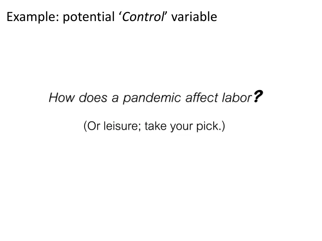 example potential control variable 1