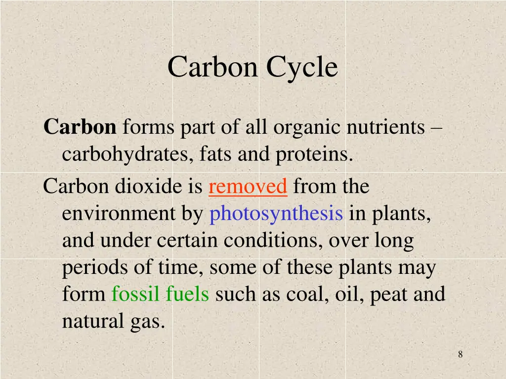 carbon cycle