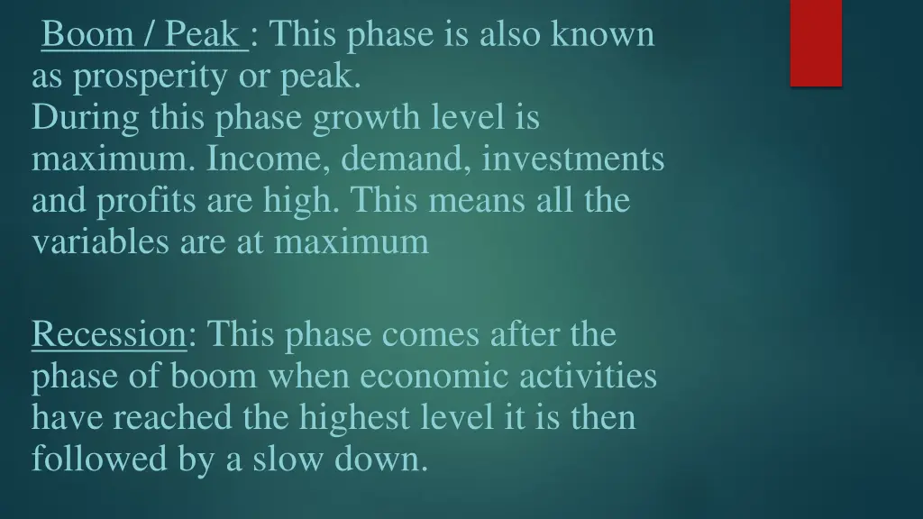 boom peak this phase is also known as prosperity