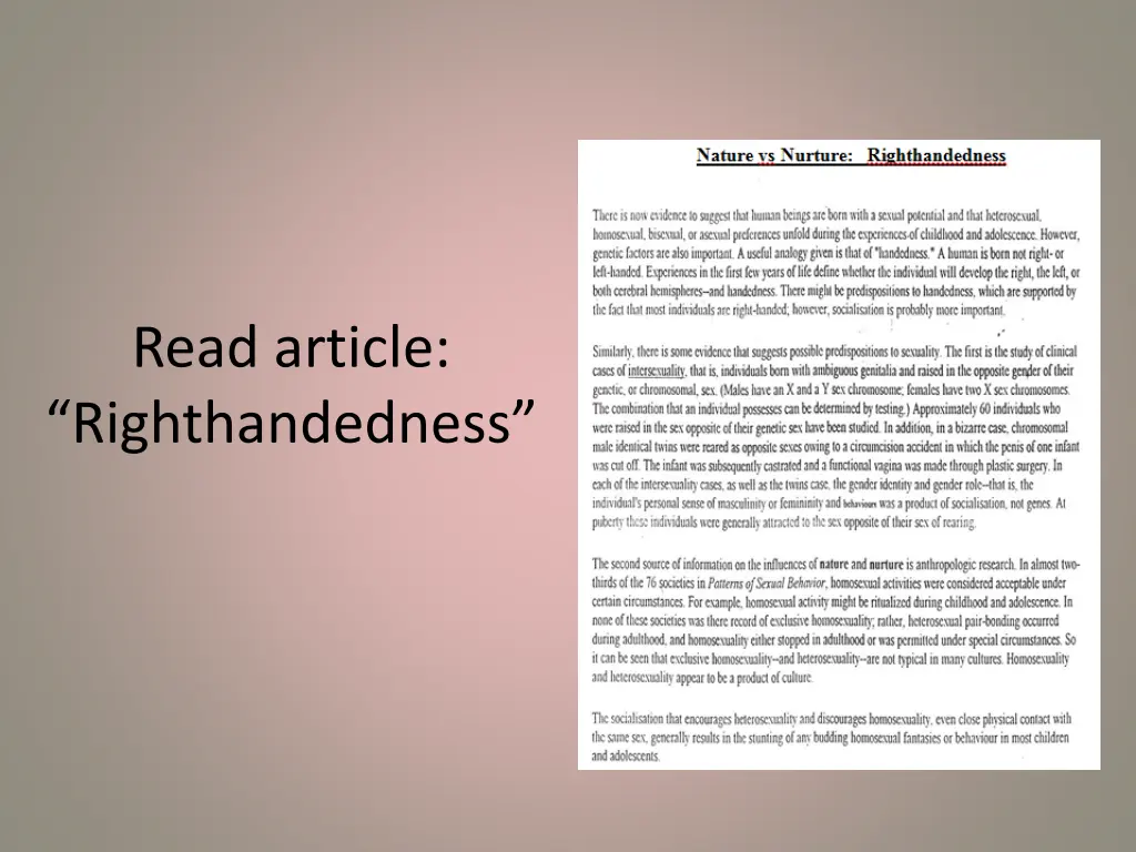 read article righthandedness