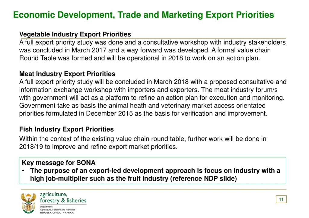 economic development trade and marketing export