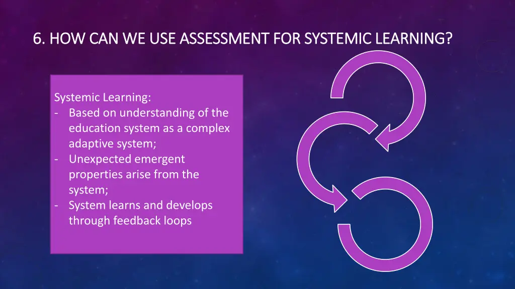 6 how can we use assessment for systemic learning 1