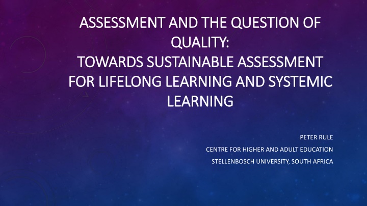 assessment and the question of assessment