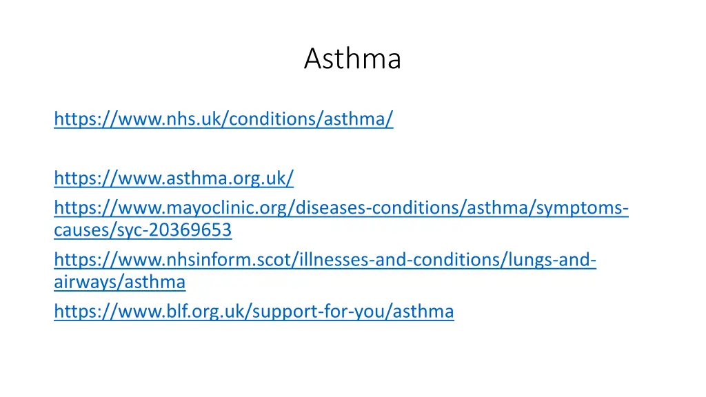 asthma